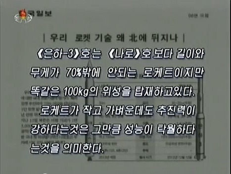 한국 언론, 국민들이 은하3호에 감탄하고 있다고?