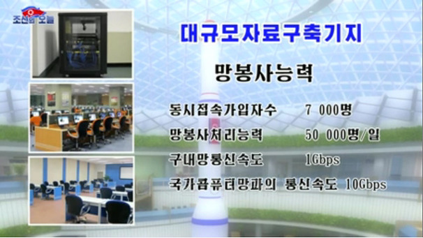 북한 1억3850만건 43테라 과학기술 DB 구축